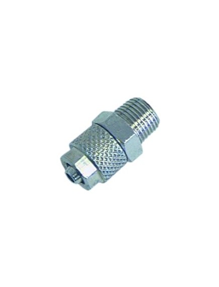 screw pipe fitting straight nickel-plated brass thread 1/4  hose ? 4/6mm Qty 1 pcs