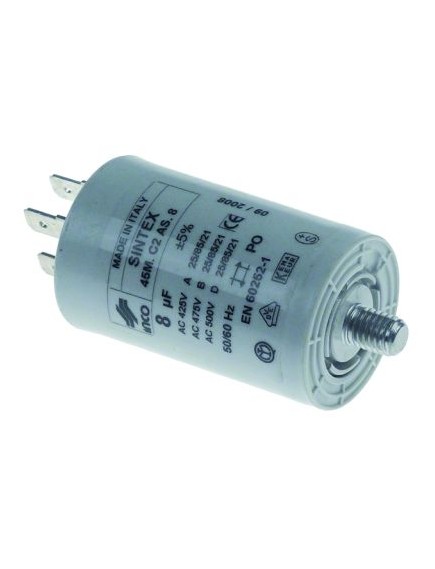 Betriebskondensator Kapazit?t 8µF 425/475/500V kunststoffummantelt Toleranz 5% 50/60Hz ? 36mm