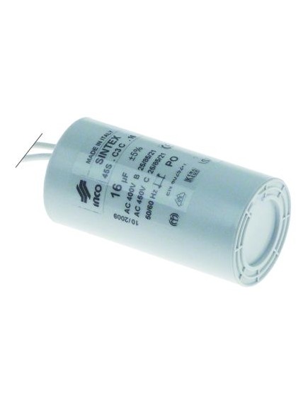 Betriebskondensator Kapazit?t 16µF 400V Becherkondensator Toleranz 5% 50/60Hz ? 35mm