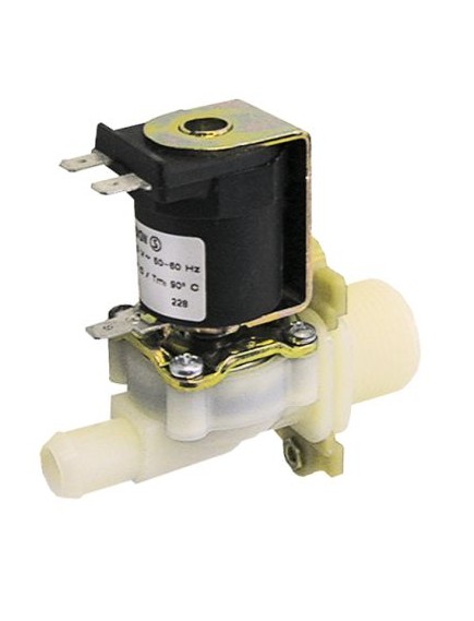 solenoid valve single straight 230VAC inlet 3/4  outlet 14,5mm DN10 t.max. 90°C duty cycle 100%