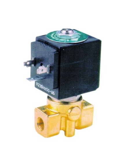 solenoid valve 2-ways 230VAC connection 1/8  L 40mm DN 2,5mm t.max. 155°C