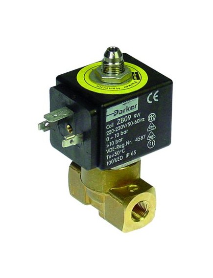 Solenoid valve DN 1,2mm connection 1/8  3-ways 230VAC PARKER coil type 31A3AV15