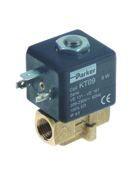 solenoid valve 2-ways 230 VAC inlet 1/4  IT outlet 1/4  IT connection 1/4  L 38,5mm