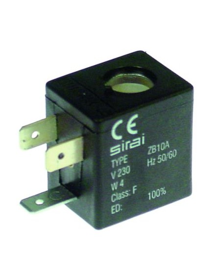 solenoid coil 230VAC 4VA SIRAI coil type ZB10A seat ? 10mm 50/60Hz