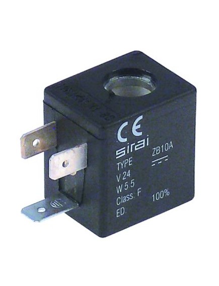 solenoid coil 24VDC 5,5W SIRAI coil type ZB10A seat ? 10mm