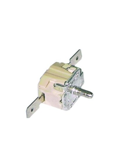 Bi-metal thermostat switch-off temp. 92°C 1NC 16A spindle ?3.5mm connection F6.3 1-pole Bi-metal thermostat switch-off temp. 92°C 1NC 16A spindle ?3.5mm connection F6.3 1-pole