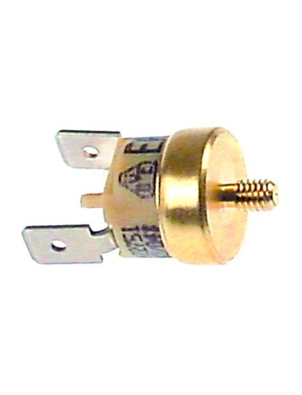 bi-metal safety thermostat switch-off temp. 150°C 1NC 1-pole 16A connection F6.3 M4