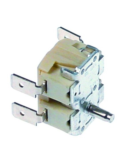 bi-metal thermostat switch-off temp. 63/80°C 2NC 2-pole 16A connection F6.3 spindle ?3.5mm bi-metal thermostat switch-off temp. 63/80°C 2NC 2-pole 16A connection F6.3 spindle ?3.5mm