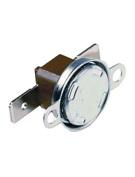 Bi-metal safety thermostat switch-off temp. 85°C 1NC 16A hole distance 23,5mm 2 hole fixing