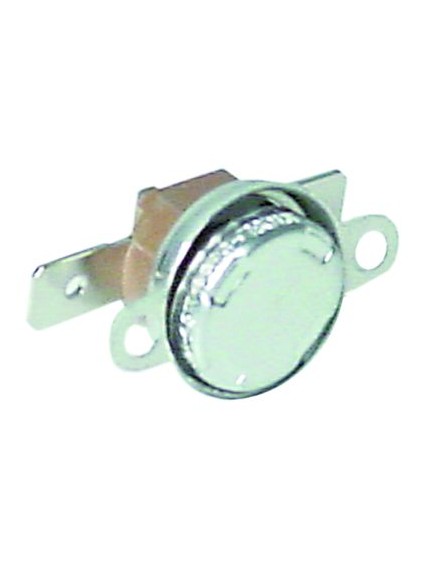 Bi-metal safety thermostat switch-off temp. 120°C 1NC 16A hole distance 23,5mm 2 hole fixing