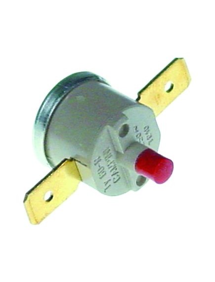 bi-metal safety thermostat switch-off temp. 100°C 1NC 1-pole 16A connection F6.3 bi-metal safety thermostat switch-off temp. 100°C 1NC 1-pole 16A connection F6.3
