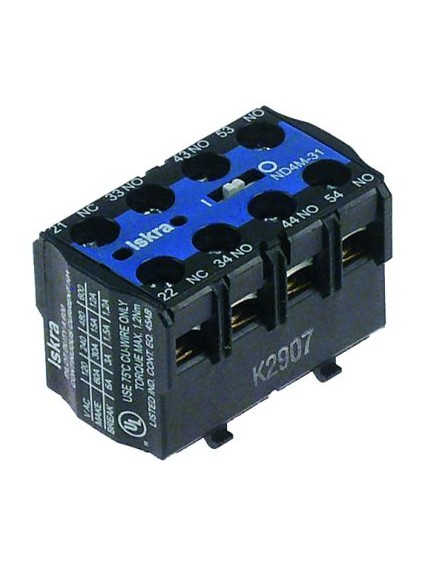 Auxiliary contact connection screw connection AC15 6A for contactors K03M/K07M contacts 3NO/1NC