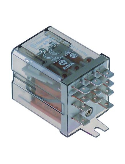 power relays FINDER 230VAC 10A 3CO connection male faston 4.8mm bracket mounting