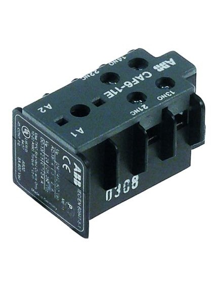 auxiliary contact contacts 2NO AC1 6A AC15 3A connection screw connection