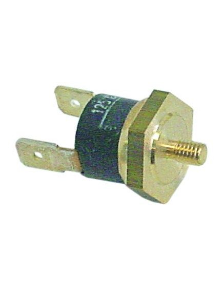 bi-metal thermostat switch-off temp. 125°C 1NC 1-pole 16A connection F6.3 M4