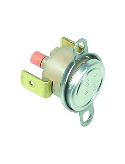 Bi-metal safety thermostat switch-off temp. 135°C 1NC 16A hole distance 23,8mm 2 hole fixing