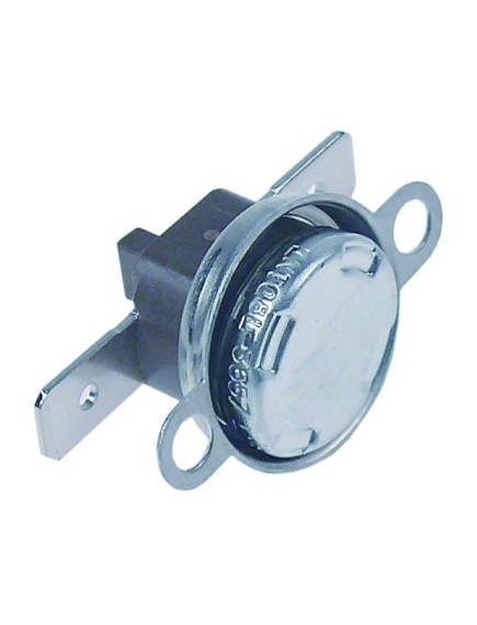 Bi-metal safety thermostat switch-off temp. 185°C 1NC hole distance 14mm connection F6.3 1-pole
