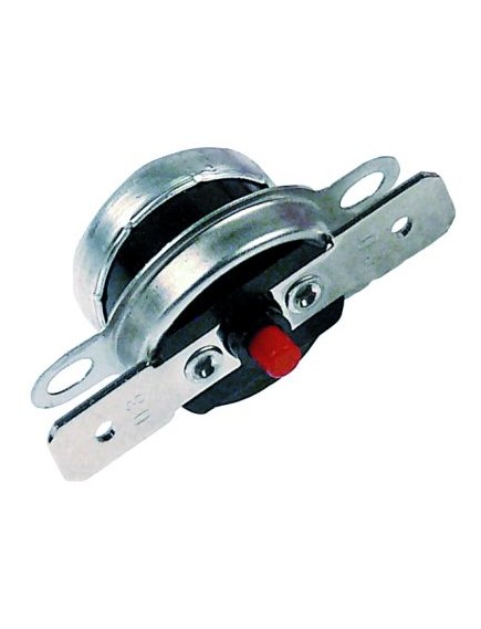 bi-metal safety thermostat hole distance 23,8mm switch-off temp. 112°C 1NC connection F6.3