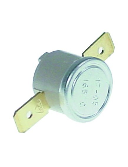 Bi-metal thermostat switch-off temp. 165°C 1NC 16A connection F6.3 1-pole Bi-metal thermostat switch-off temp. 165°C 1NC 16A connection F6.3 1-pole