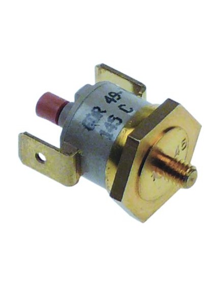 bi-metal safety thermostat switch-off temp. 145°C 1NC 1-pole 16A connection F6.3 M4