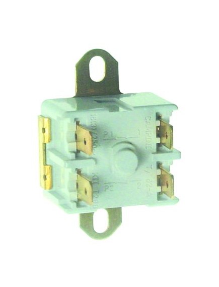 Anlegethermostat LA 40mm Abschalttemp. 130°C 2NC 2-polig 16A Anschluss F6,3 2-Lochbefestigung