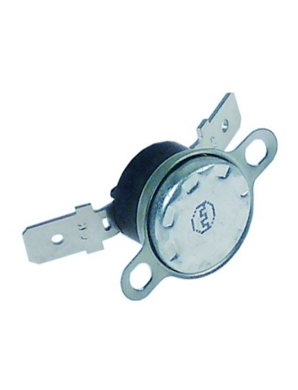 bi-metal thermostat hole distance 23,5mm switch-off temp. 125°C 1NC 1-pole connection F6.3 bi-metal thermostat hole distance 23,5mm switch-off temp. 125°C 1NC 1-pole connection F6.3