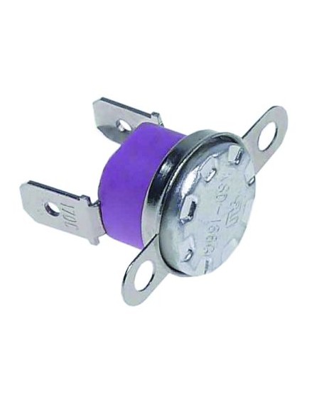 bi-metal thermostat hole distance 23,5mm switch-off temp. 170°C 1NC connection F6.3 bi-metal thermostat hole distance 23,5mm switch-off temp. 170°C 1NC connection F6.3