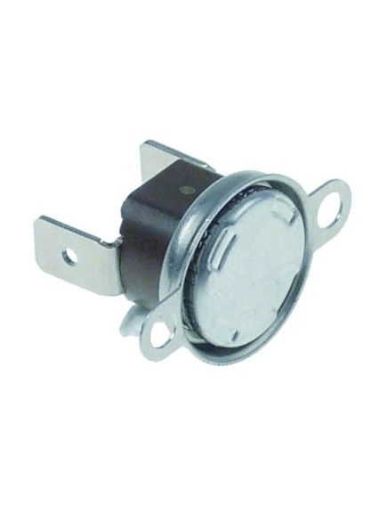Bi-metal thermostat switch-off temp. 65°C 1NC 10A hole distance 23,8mm 2 hole fixing connection F6.3 Bi-metal thermostat switch-off temp. 65°C 1NC 10A hole distance 23,8mm 2 hole fixing connection F6.3