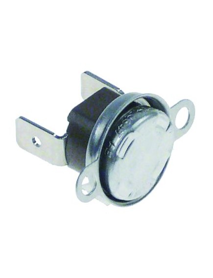 Bi-metal thermostat switch-off temp. 80°C 1NC 16A hole distance 23,8mm 2 hole fixing connection F6.3 Bi-metal thermostat switch-off temp. 80°C 1NC 16A hole distance 23,8mm 2 hole fixing connection F6.3