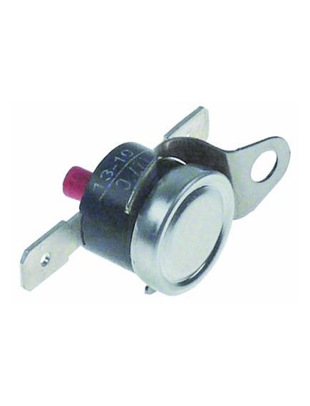 bi-metal safety thermostat switch-off temp. 127°C 1NC 1-pole 16A connection F6.3 1 hole fixing