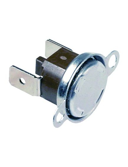 Bi-metal safety thermostat switch-off temp. 110°C 1NC 16A hole distance 23,8mm 250V 2 hole fixing