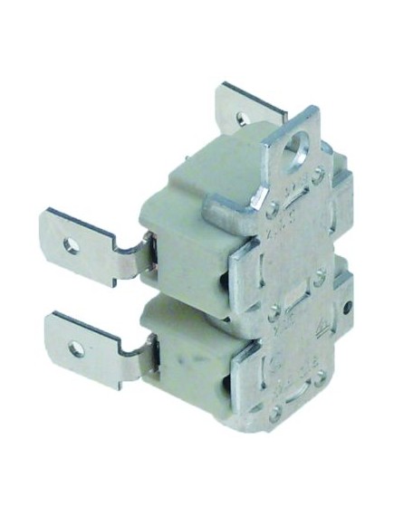 bi-metal safety thermostat switch-off temp. 210°C 2-pole connection F6.3
