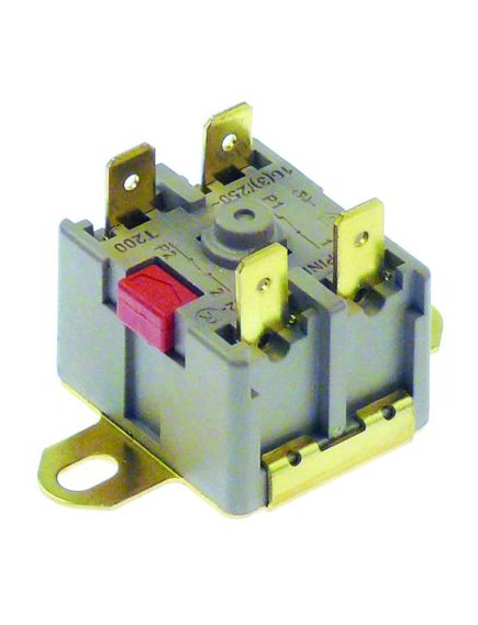 bi-metal safety thermostat switch-off temp. 135 °C 2NC 16 A hole distance 39 mm connection F6.3