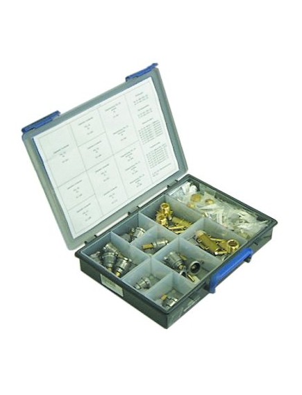 Assortment case for PEL gas taps 9x various gas tap front parts