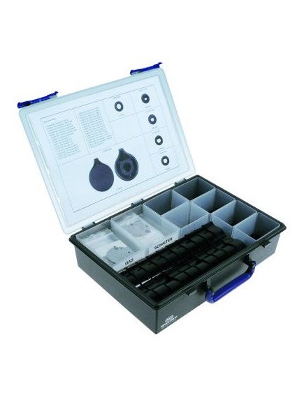 Assortment case knob ?72(52)mm (132-piece) 20 knobs, 31 adaptors, 81 symbols