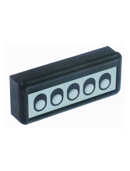 keypad unit buttons 5 silver/black L 120mm W 50mm