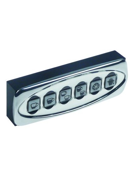 keypad unit ESTRELLA buttons 6 chrome/black/white