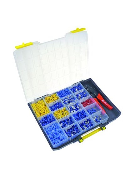 Assortment case terminals insulated