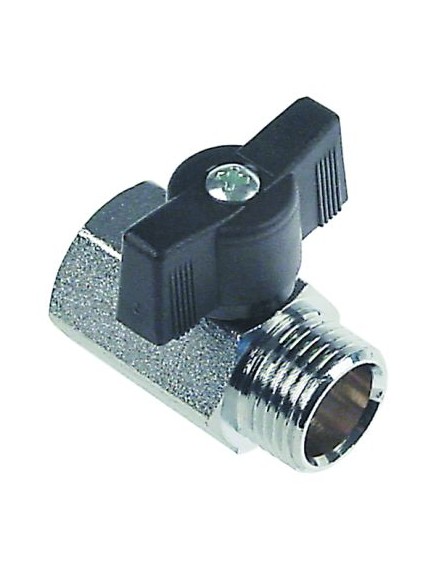 Ball valve connection 1/2  IT - 1/2  ET total length 45mm chrome-plated brass