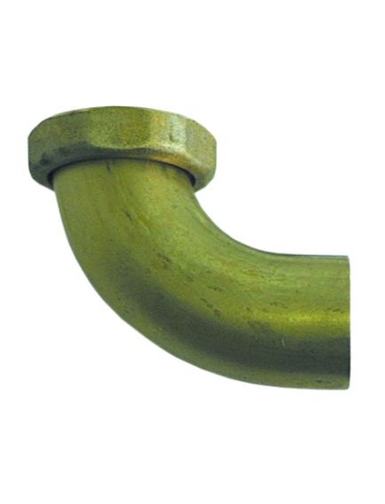 Ablaufanschluss Messing gewinkelt Gewinde 1?  Schlauch ? 38mm