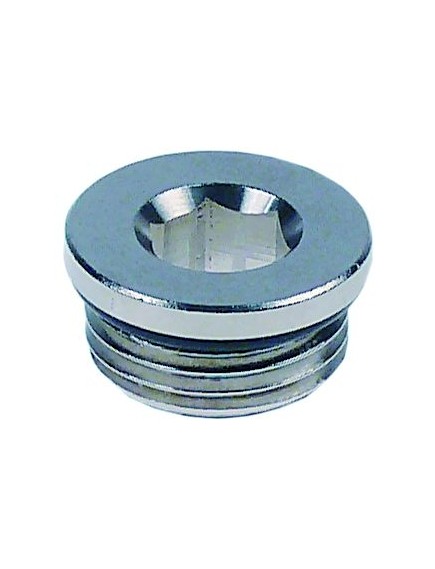 Ablaufventil Gewinde 1/2  AG Innensechskant H 12mm mit O-Ring AD ? 24mm SW 10
