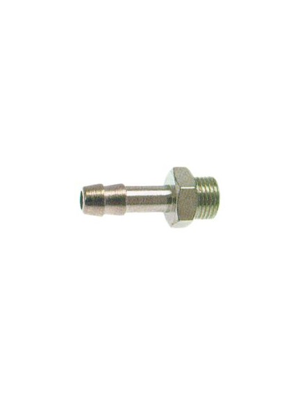 hose connector nickel-plated brass straight thread 1/8  hose ? 6mm Qty 1 pcs WS 12