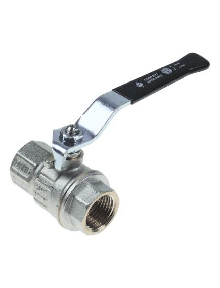 Ball valve connection 1/2  IT - 1/2  IT DN15 total length 50mm with lever handle