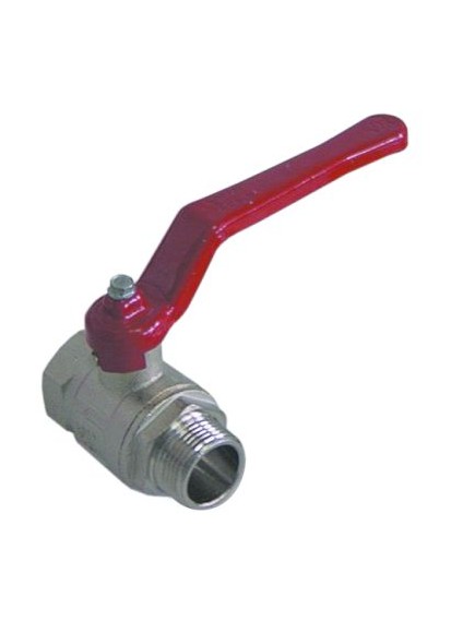 ball valve connection 1/2  IT - 1/2  ET DN15 total length 59mm with lever handle