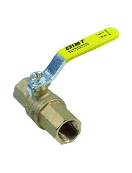 Ball valve straight inlet 1/2  IT outlet 1/2  IT DN15 approval DVGW L 56mm operating p. 1bar