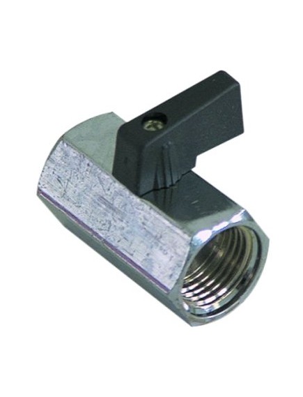 Ball valve connection 3/4  IT - 3/4  IT DN12 total length 54mm chrome-plated brass