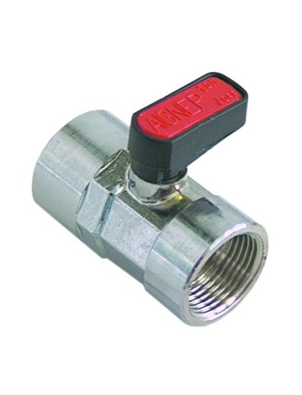 Ball valve connection 3/4  IT - 3/4  IT DN14 total length 58mm chrome-plated brass