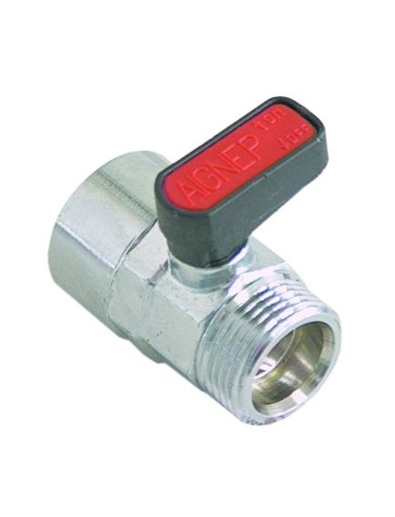 Ball valve connection 1/2  IT - 1/2  ET DN10 total length 45mm chrome-plated brass