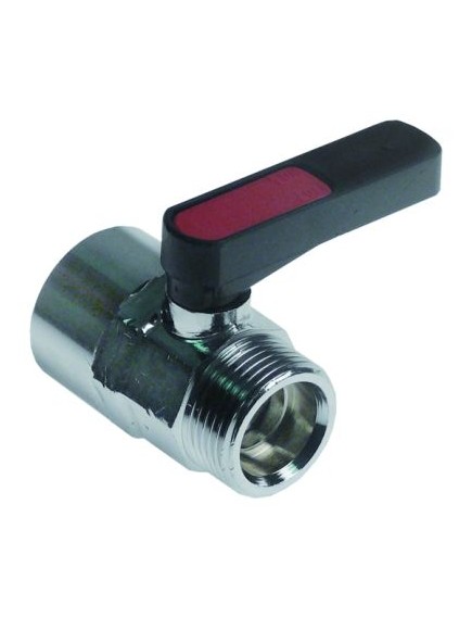Ball valve connection 3/4  IT - 3/4  ET DN14 total length 52mm chrome-plated brass