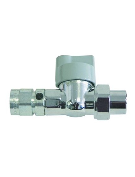 ball valve straight inlet 1/2  IT outlet 1/2  IT DN15 L 95mm approval DVGW 100°C chrome